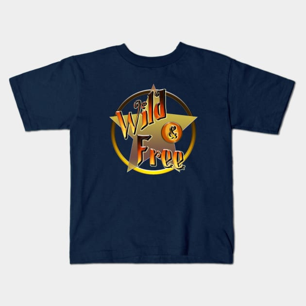 Wild & free Kids T-Shirt by Sinmara